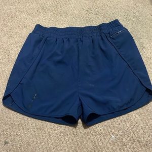 Navy blue workout shorts